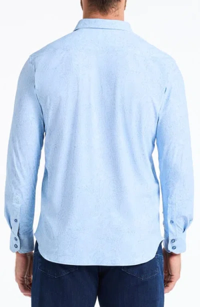 Robert Graham Kenmare Long Sleeve Stretch Cotton Button-up Shirt In Blue