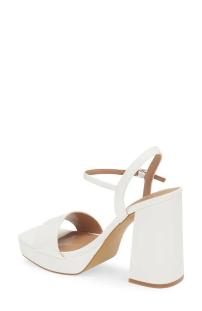 Open Edit Noella Ankle Strap Platform Sandal In White