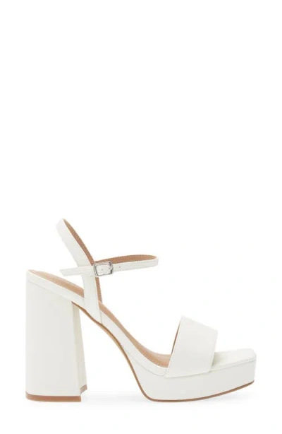 Open Edit Noella Ankle Strap Platform Sandal In White