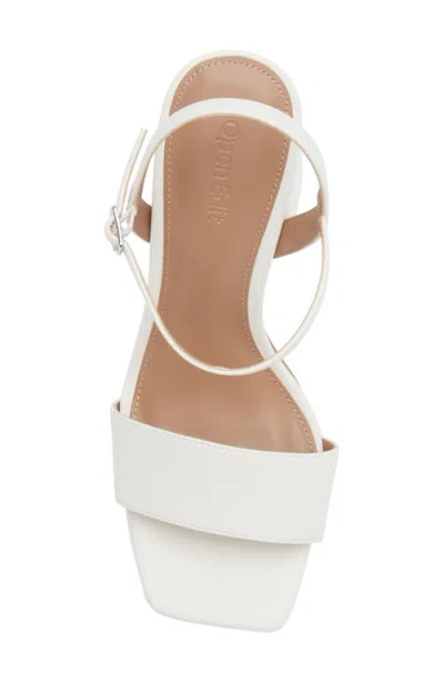 Open Edit Noella Ankle Strap Platform Sandal In White