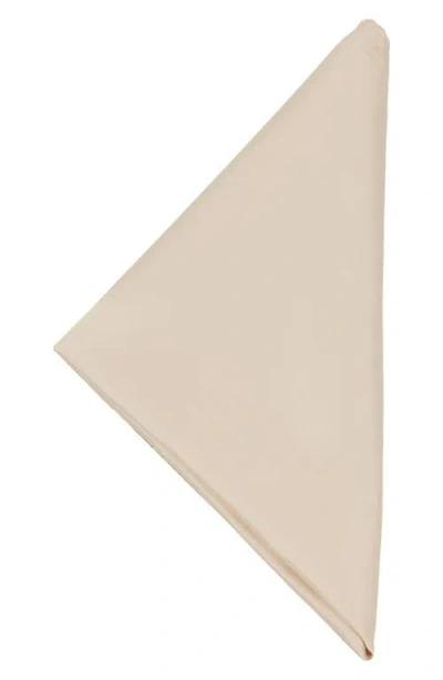 Construct Solid Satin Pocket Square In Neutral