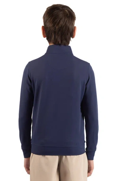 Tailorbyrd Kids' Micro Grid Textured Pullover In Blue