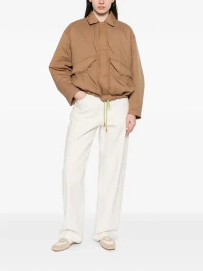 Herno Flap-pocket Padded Jacket In Brown