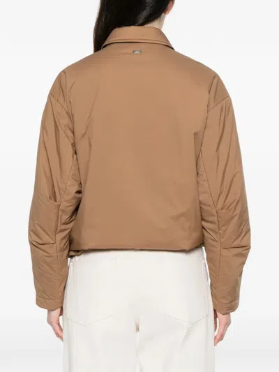 Herno Flap-pocket Padded Jacket In Brown