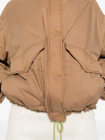 Herno Flap-pocket Padded Jacket In Brown