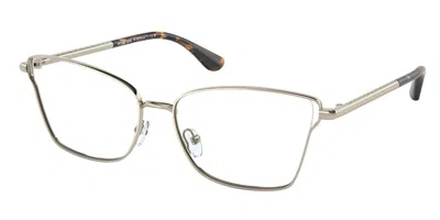 Michael Kors 53mm Rectangle Optical Glasses In Gold