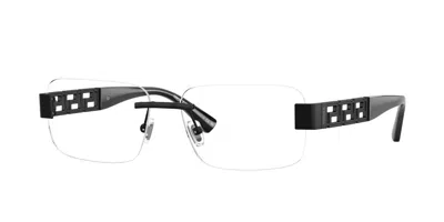 Versace 56mm Rectangle Optical Glasses In Black