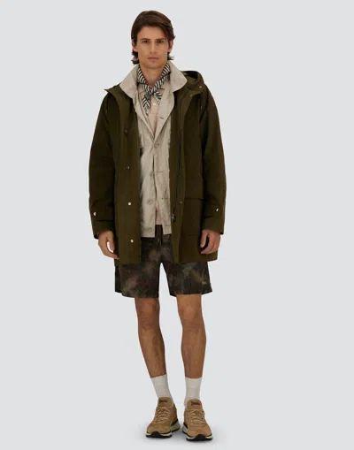 Herno Badeboxershorts Aus Tropical Pattern Ripstop In Black