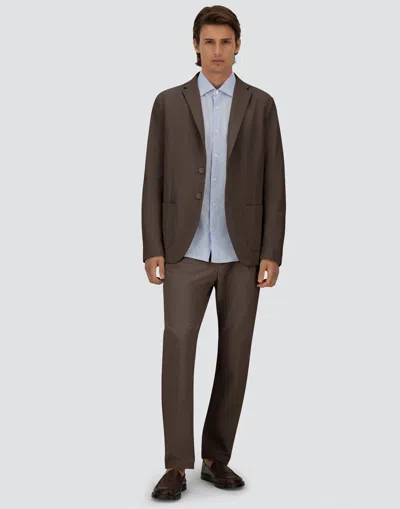 Herno Blazer Aus Seer-crease In Brown