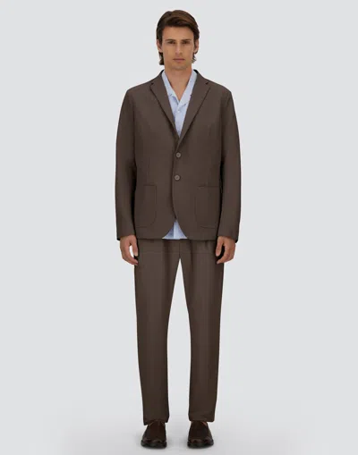 Herno Blazer Aus Seer-crease In Brown