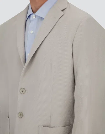 Herno Blazer Aus Seer-crease In Gray