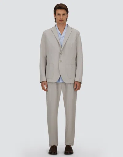 Herno Blazer Aus Seer-crease In Gray