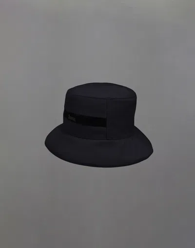 Herno Gore-tex Patch Bucket Hat In Black