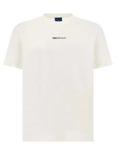 Paul & Shark Lightweight Cotton Jersey T-shirt With Print In White