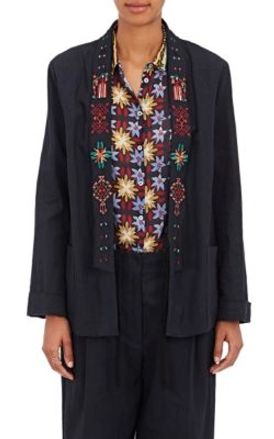 Giada Forte Embroidered Linen Jacket