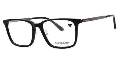 Calvin Klein Sleek Rectangular Eyeglasses For Men In Black