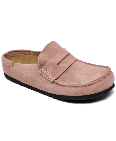 Birkenstock Naples Wrapped Suede Mules In Pink