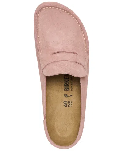 Birkenstock Naples Wrapped Suede Mules In Pink
