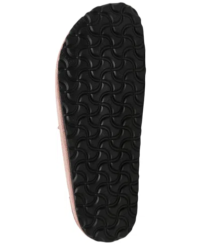 Birkenstock Naples Wrapped Suede Mules In Pink