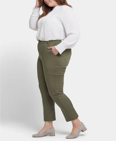 Nydj Plus Size Margot Girlfriend Pull On Jeans In Green
