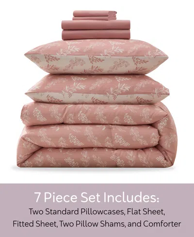 Nestl Luxury Soft Botanical Design 7-pc. Comforter Set, Queen