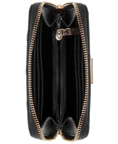 Guess Libby Medium Zip Around Wallet In Black