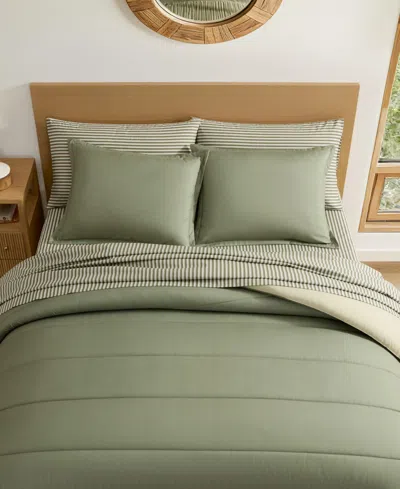 Eddie Bauer Connor Solid Channel Stitch 2-pc. Comforter Set, Twin/twin Xl In Green