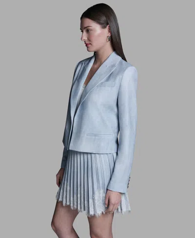 Bcbg Women's Printed Open-front Jacket In Blue