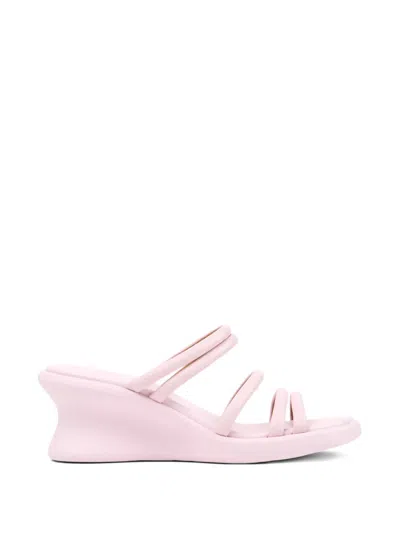 Camper Strappy Wedge Sandals In Pink