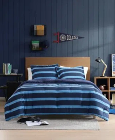 Nautica Keelson Stripe Reversible Comforter Sets In Blue