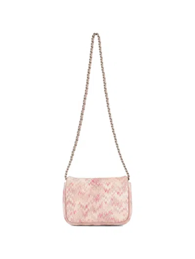 Missoni Zigzag-pattern Chain-strap Bag In Pink
