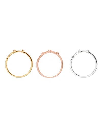 Macy's 3-pc. Cubic Zirconia Stackable Ring Set In Multi