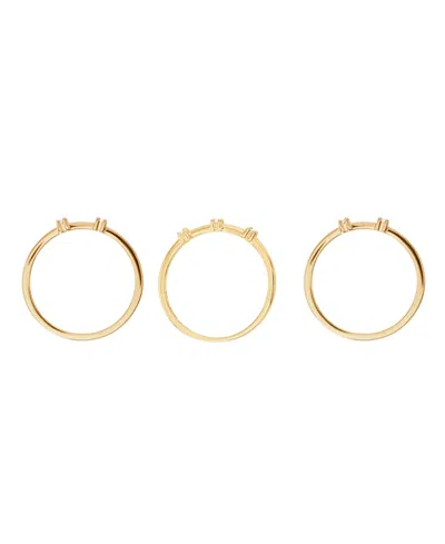 Macy's 3-pc. Cubic Zirconia Stackable Ring Set In Gold