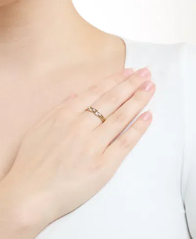 Macy's 3-pc. Cubic Zirconia Stackable Ring Set In Gold