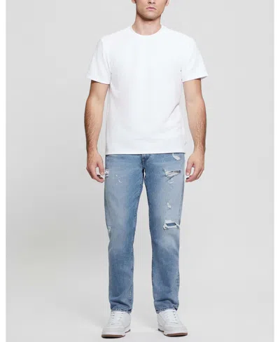 Guess Men's Textured Stripe T-shirt In White