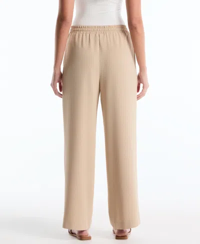 Rafaella Petite Drawstring Wide-leg Pants In Neutral