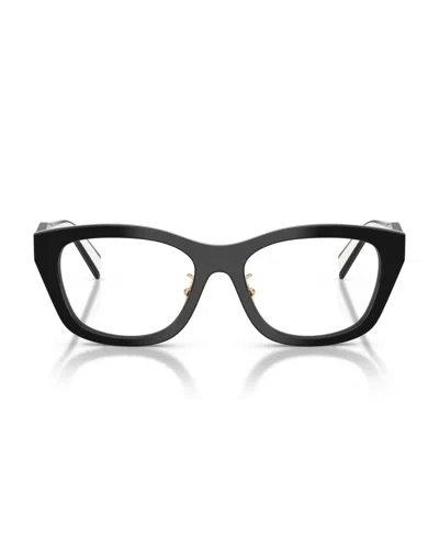 Prada 53mm Irregular Optical Glasses In Black