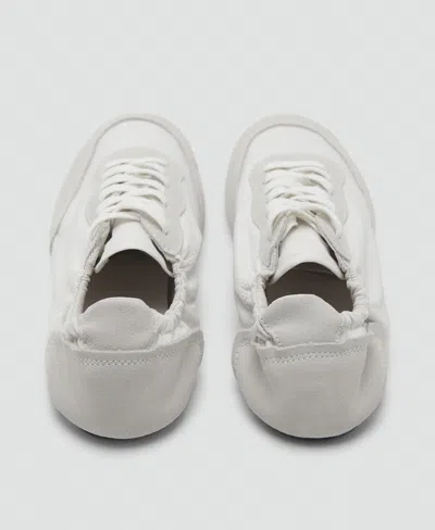 Mango Leather Sneaker In White