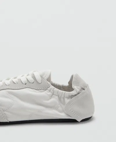 Mango Leather Sneaker In White