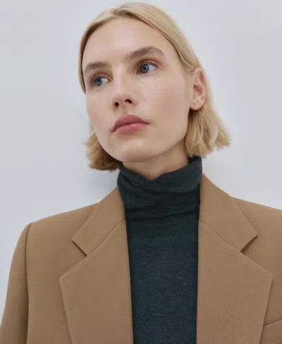 Mango Osaka Blazer In Brown