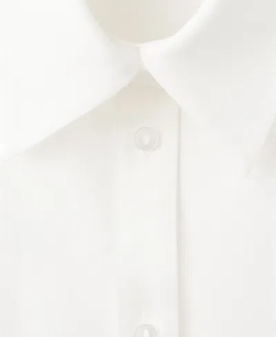 Mango Straight Button-up Shirt In White