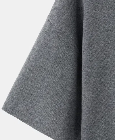 Mango Oversize Short Sleeve Sweater In Black