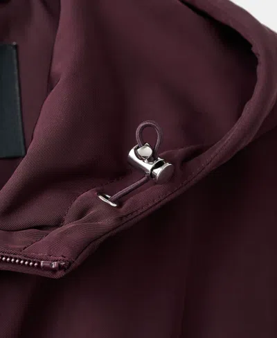Mango Oversized Hooded Jacket In Purple