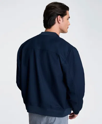 Kenneth Cole Relaxed Bomber Jacket In Blue