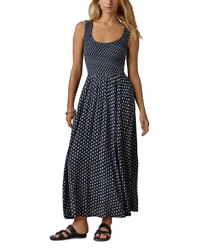 Faherty Sophia Smocked Skirt In Black