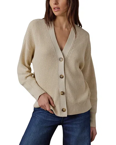 Faherty Miramar Linen Relaxed Cardigan In Neutral