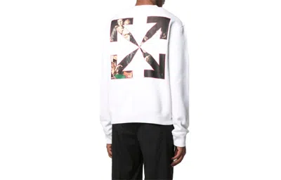 Off-white Ss21 Classic Pattern Printing Round Neck Long Sleeves Ordinary Version White