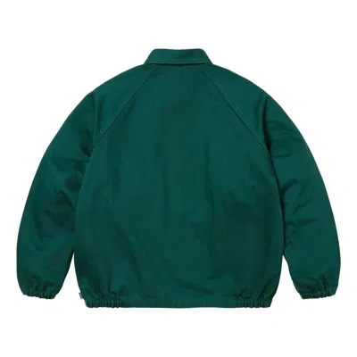 Supreme Logo-embroidered Bomber Jacket In Green