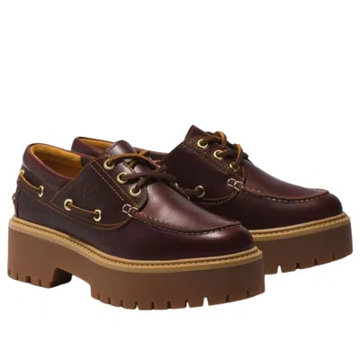 Timberland Stone Street Women S Dark Brown Platform Boat Shoe