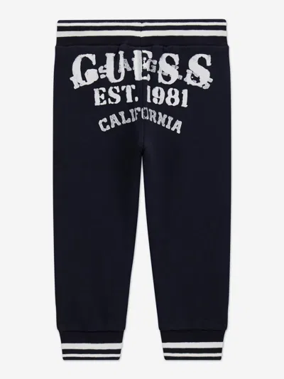 Guess Boys Logo Joggers In Black